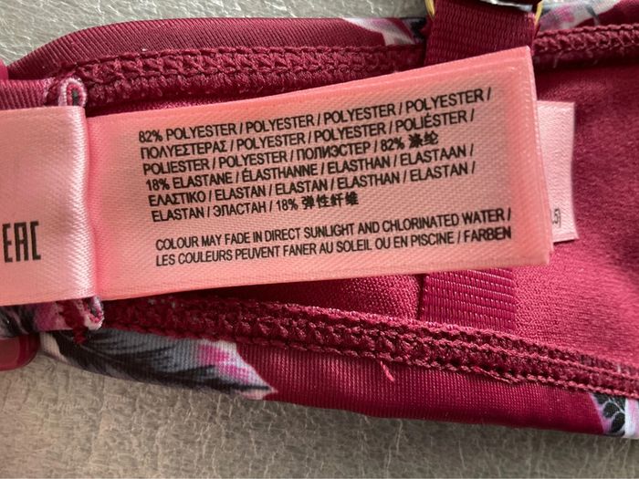 Haut maillot bordeaux Hunkemöller neuf - photo numéro 12