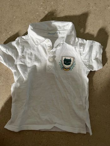 Polo blanc bébé garçon 18 mois