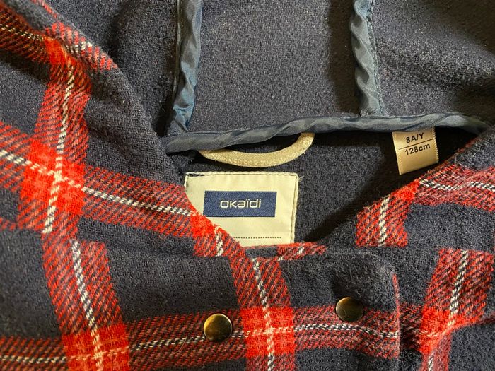 Okaidi Caban Manteau classique bleu/rouge Taille 8 ans - photo numéro 4