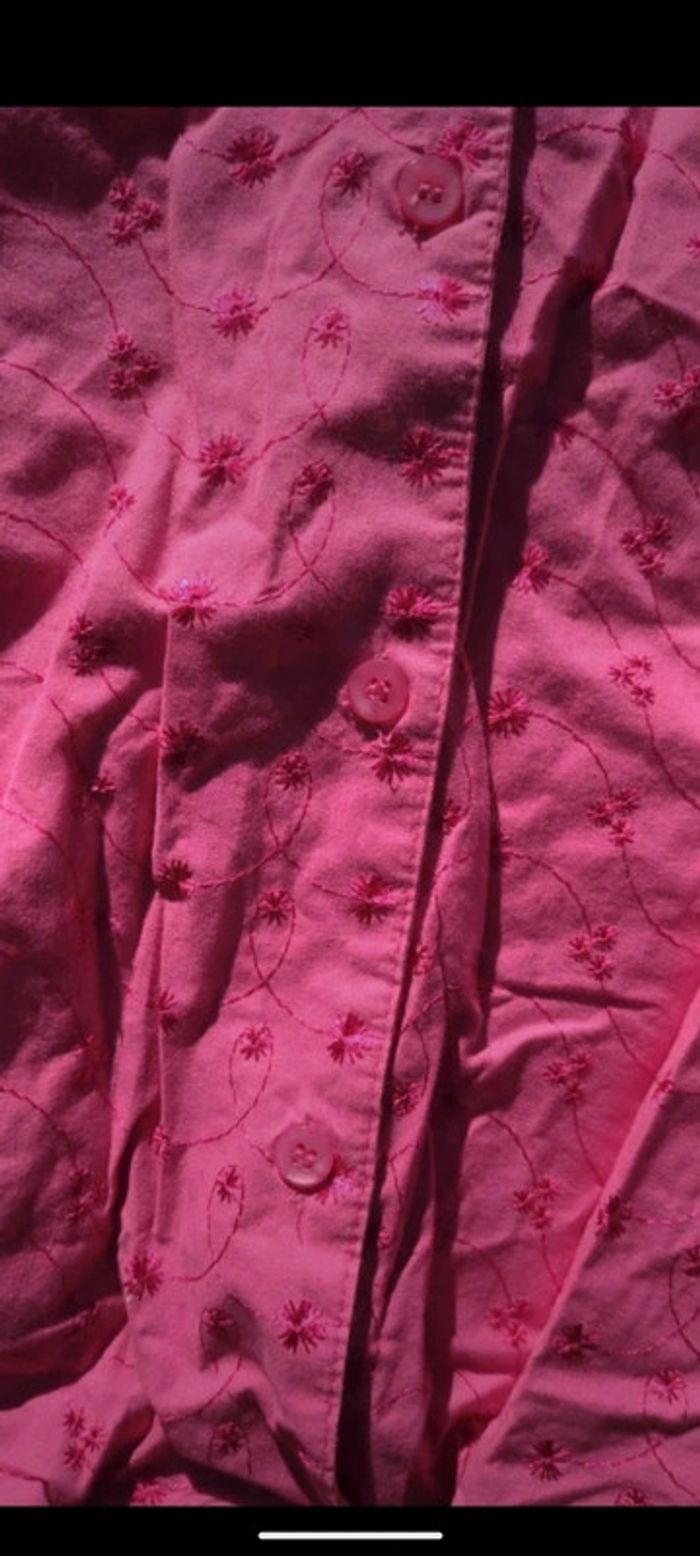 Blouse broderie rose fushia Rubik's - photo numéro 2