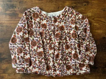 Blouse motifs indiens fleuris