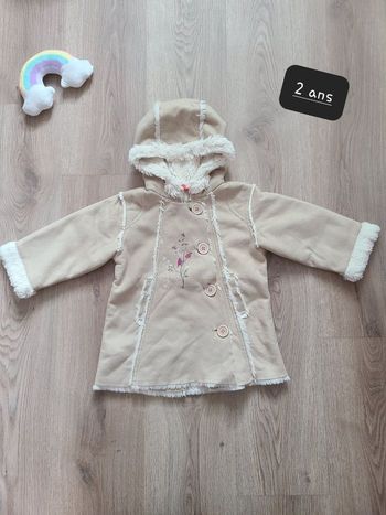 Magnifique manteau fille chaud 2 ans