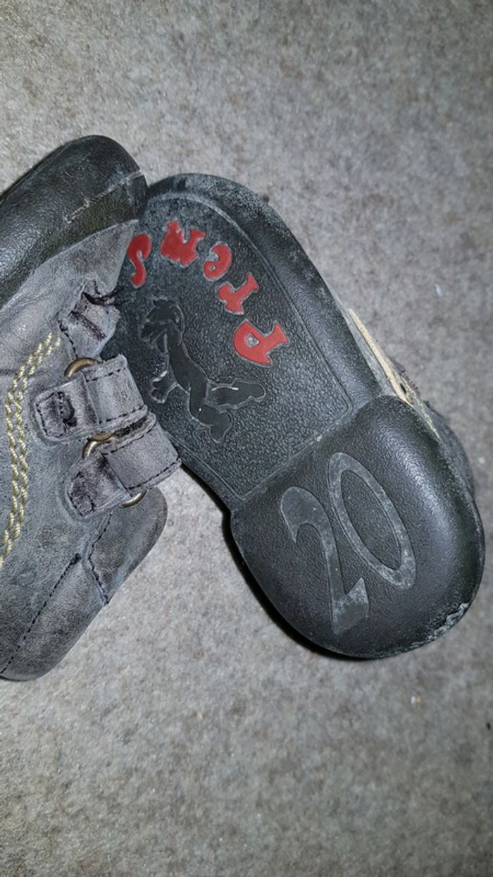 Kickers garçon p. 20 tbe marrons et grises - photo numéro 3