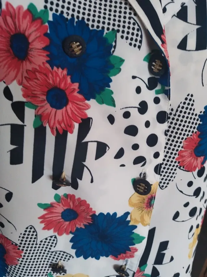 Chemise chemisier vintage fleurs flower printemps été spring summer - photo numéro 2