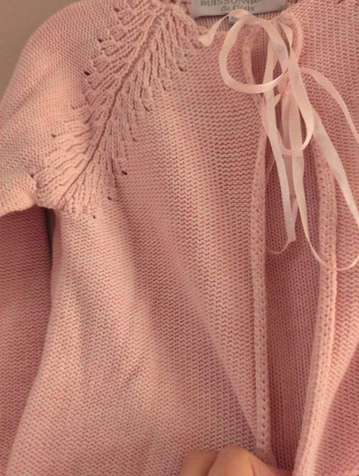 Cardigan bui rose Buissonnière 4 ans fille - photo numéro 3