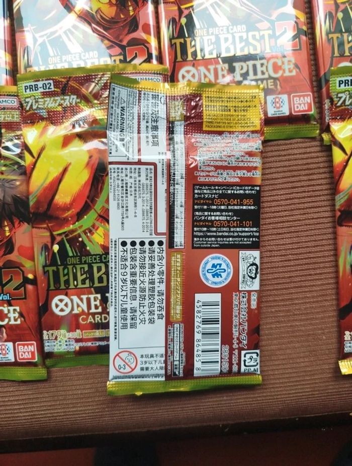 Lot de 6 boosters one piece prb-02 neufs japonais - photo numéro 2