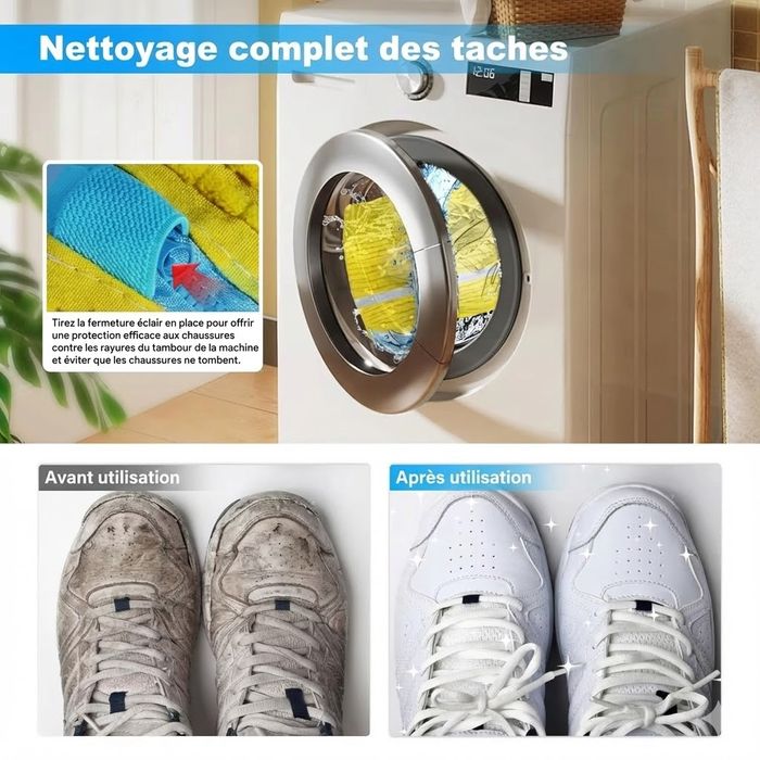 Sac de Lavage Machine Renforcé 👟 (Pour Baskets Sales) - photo numéro 7