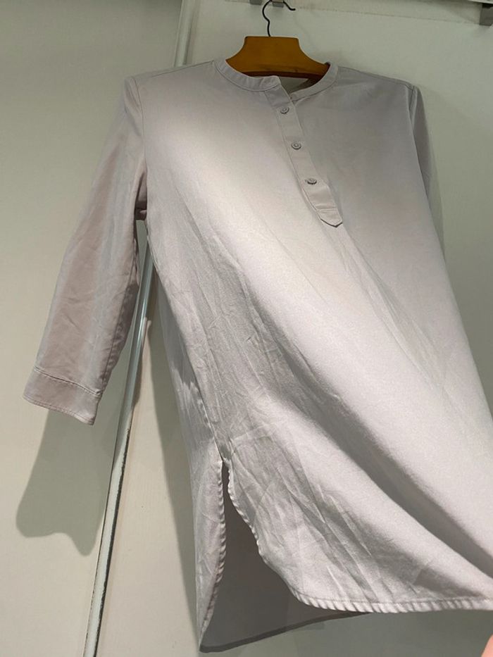 Chemise femme Uniqlo, grise manches 3/4 77 modale, 23 polyester - photo numéro 7