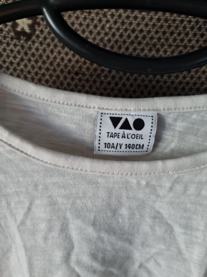 T-shirt blanc cassé 10ans - photo numéro 3