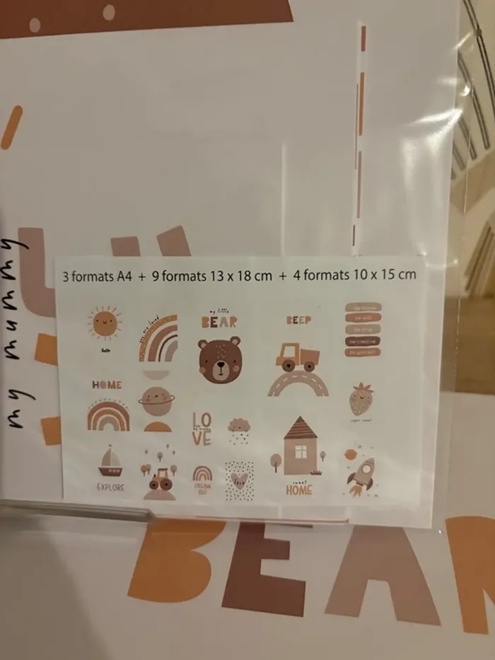 Affiches “Univers Doux Bébé II” pour chambre enfant - photo numéro 2