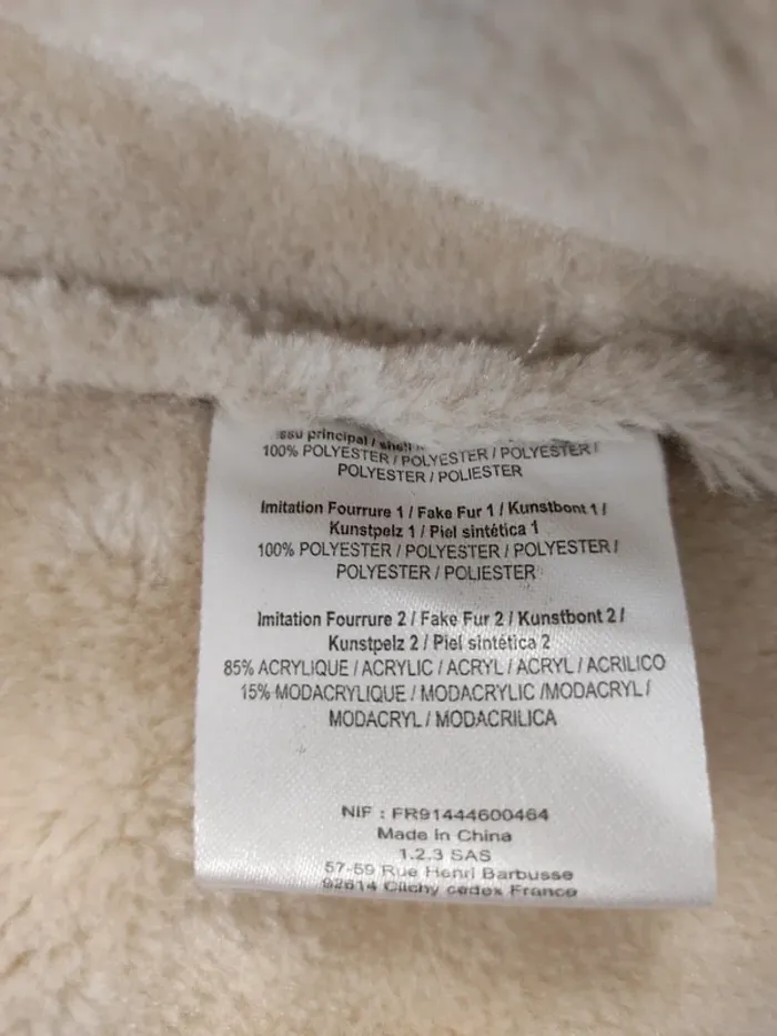Parka beige 123 Vintage Élégante fausse fourrure - photo numéro 13