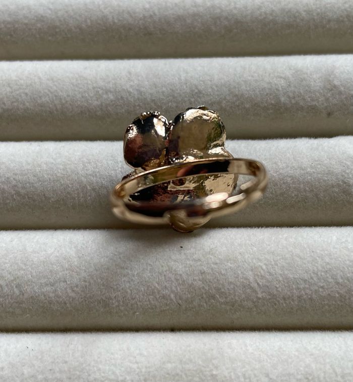 Bague fleur noire - photo numéro 5