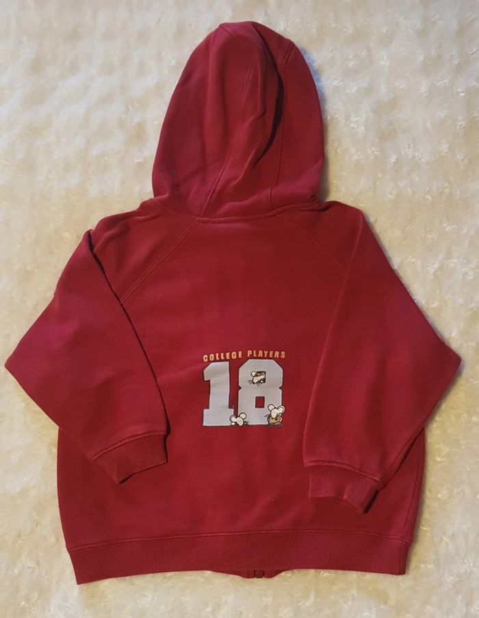 Veste/gilet garçon 4 ans rouge Bordeaux Instagram - photo numéro 2