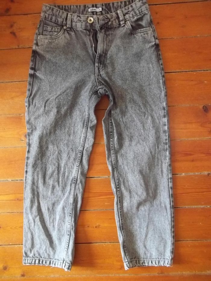 Jean large Gémo 12 ans noir délavé (pant4)