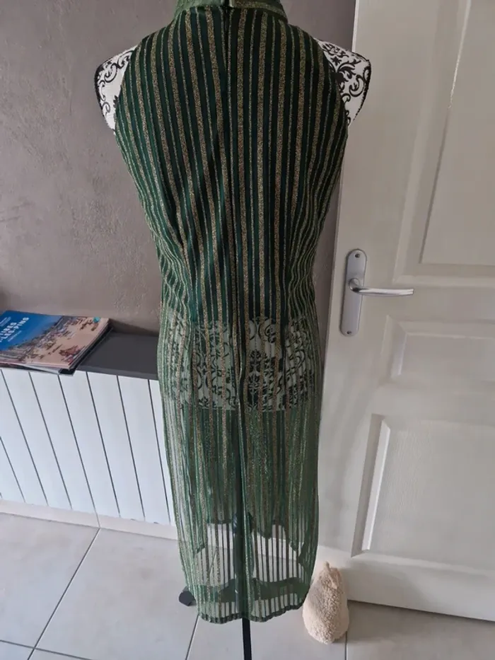 Tunique asiatique vietnamienne taille XL en soie - photo numéro 5