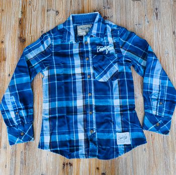 Chemise Garçon Complices Jeans 10 ans Carreaux Bleus / Bûcheron Vintage