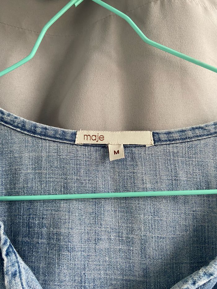 Blouse en jean maje - photo numéro 3