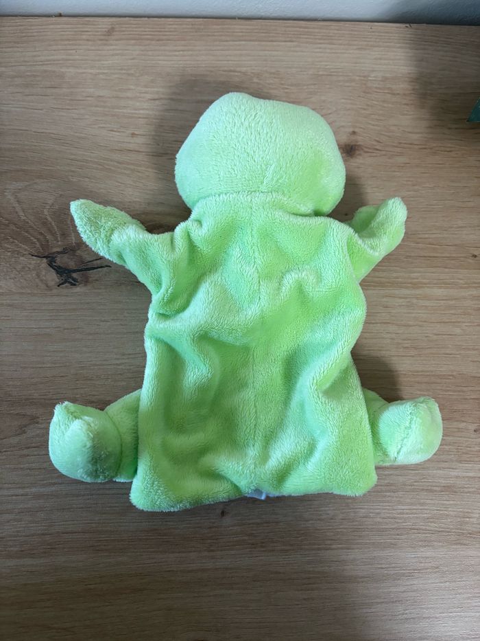 Doudou marionnette grenouille verte poche histoire d ours - photo numéro 3