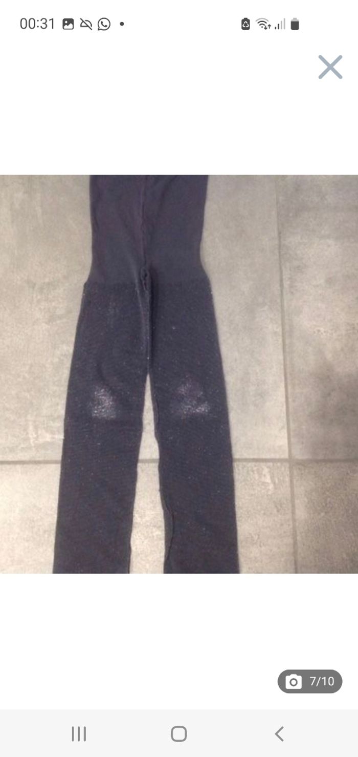 Collants fins pailletés gris anthracite fille 31-34 - photo numéro 6