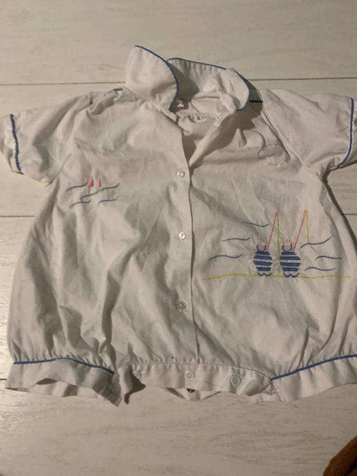Combi-short vintage 9 mois