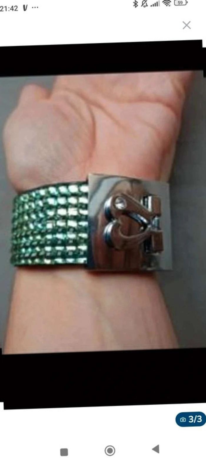 Bracelet vert brillant - photo numéro 3