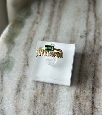 Bague en acier inoxydable dorée 