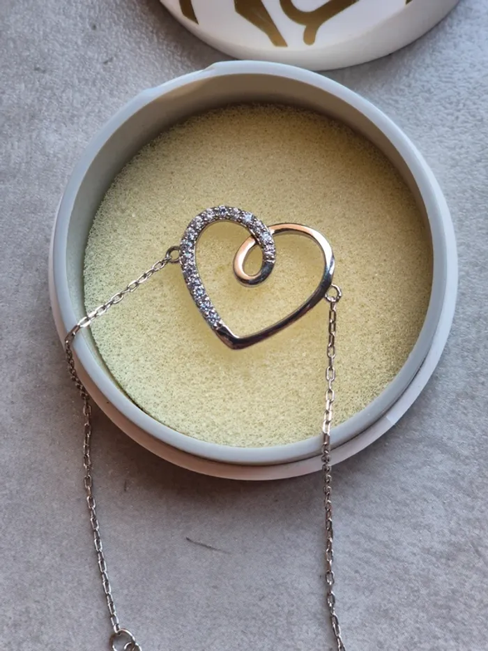 bracelet coeur en argent - photo numéro 2