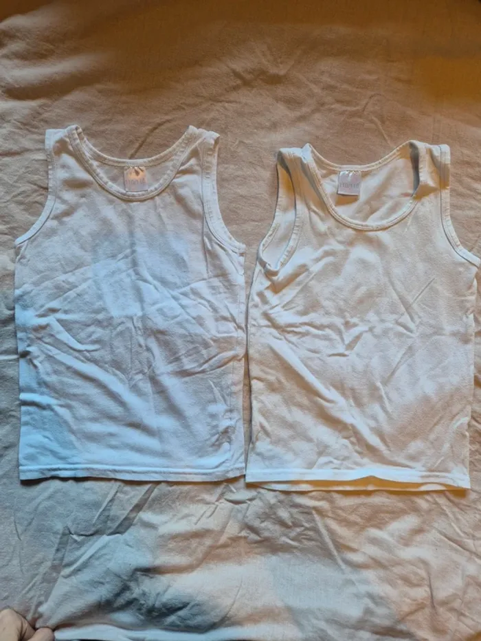 Lot 2 débardeurs blanc - photo numéro 3
