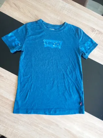 Tee-shirt bleu Levi's 8/10 ans