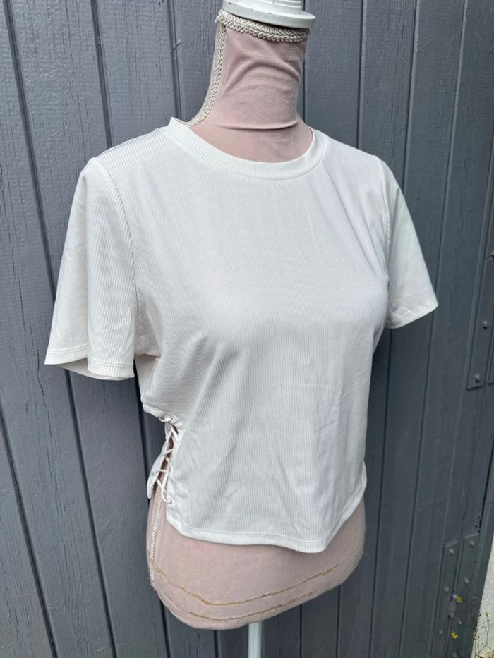 Haut été manches courtes blanc Pimkie 42/XL - photo numéro 2