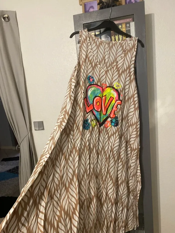 superbe robe longue sans manche Made in Italy 50 neuve