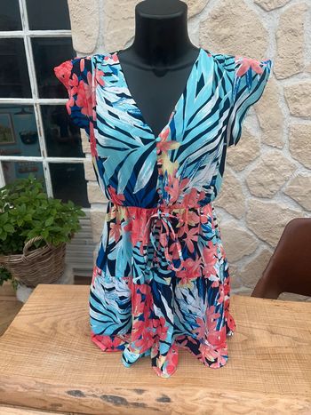 Robe by one taille M/L M 38 été femme tropicale colorée