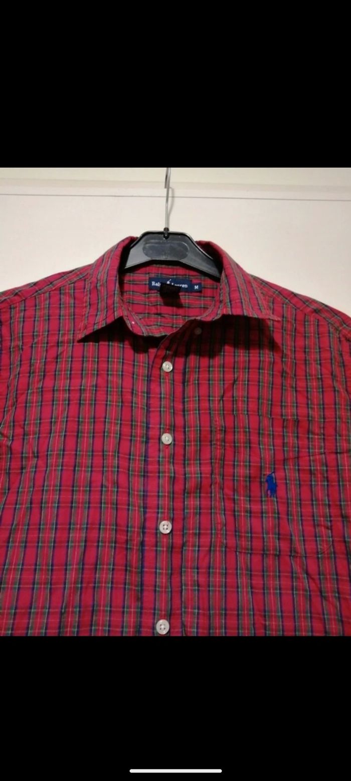 Chemise Ralph Lauren rouge à carreaux. Taille 12 ans - photo numéro 2