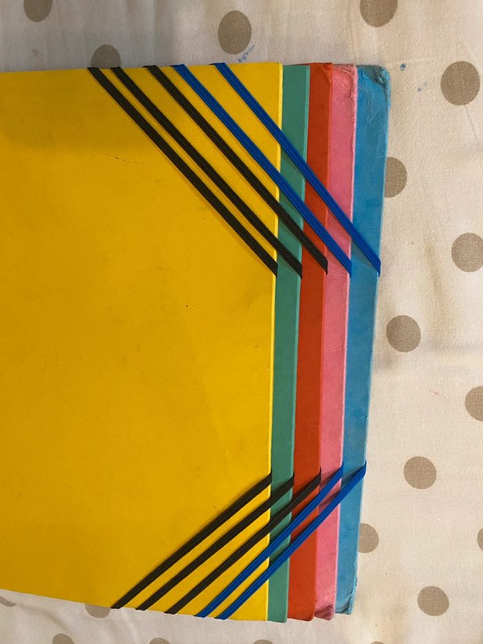 Lot de cinq pochettes cartonnée Multi couleur - photo numéro 2