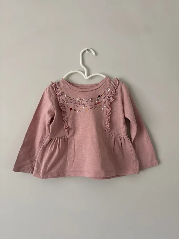👚 T-shirt manche longue - bébé fille - 2 ans - 24 mois -marese- très bon etat