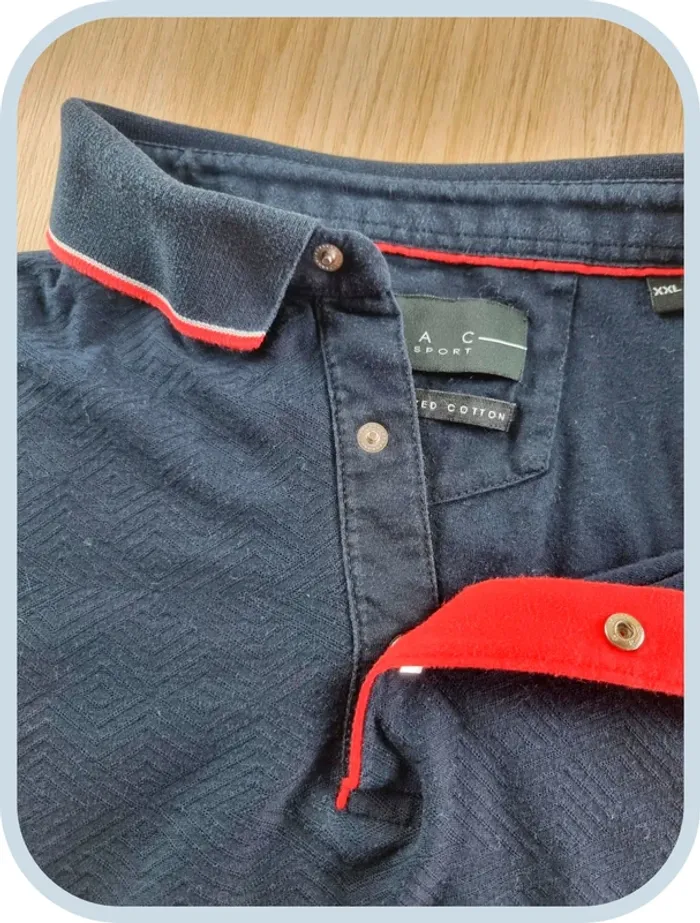 Polo bleue IZAC Black Sport coupe chic/sport Homme Taille XXL - photo numéro 3