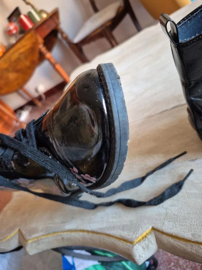 Bottines verni motif fleur - photo numéro 10