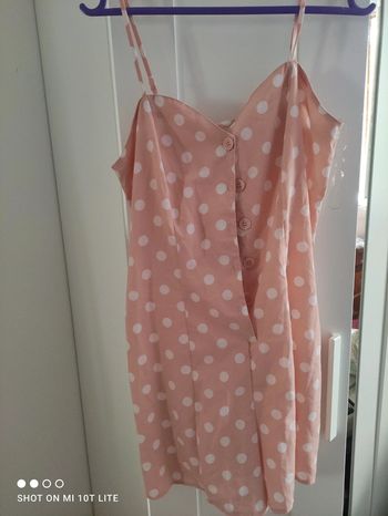 Combishort rose et blanc