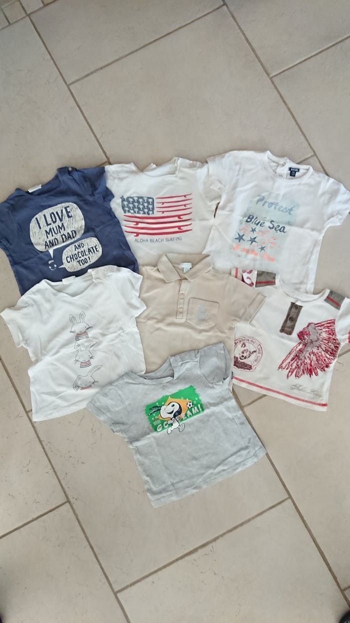 T-shirts manches courtes 18mois