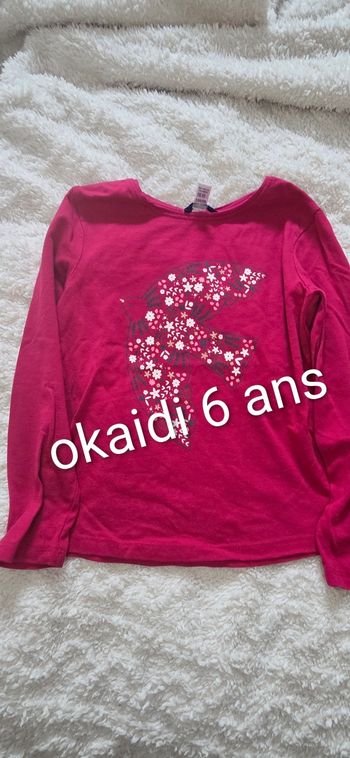 Tee-shirt manches longues okaidi 6 ans