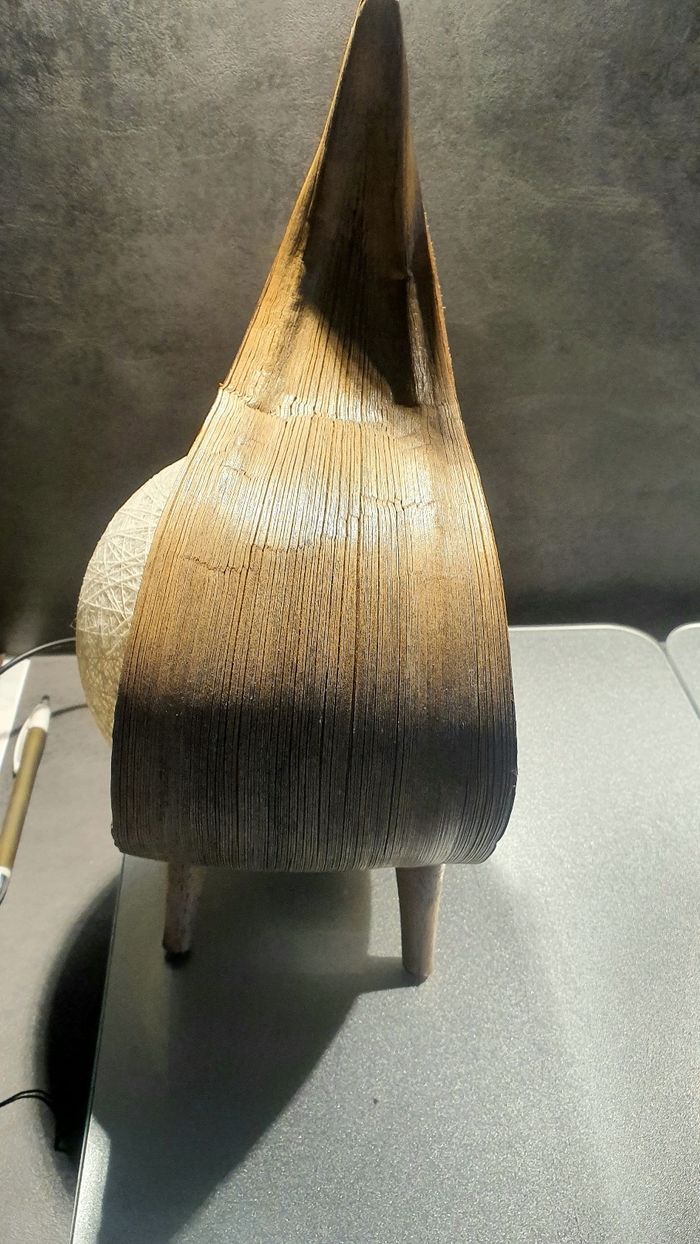 Lampe feuille artisanale noix de coco - photo numéro 5