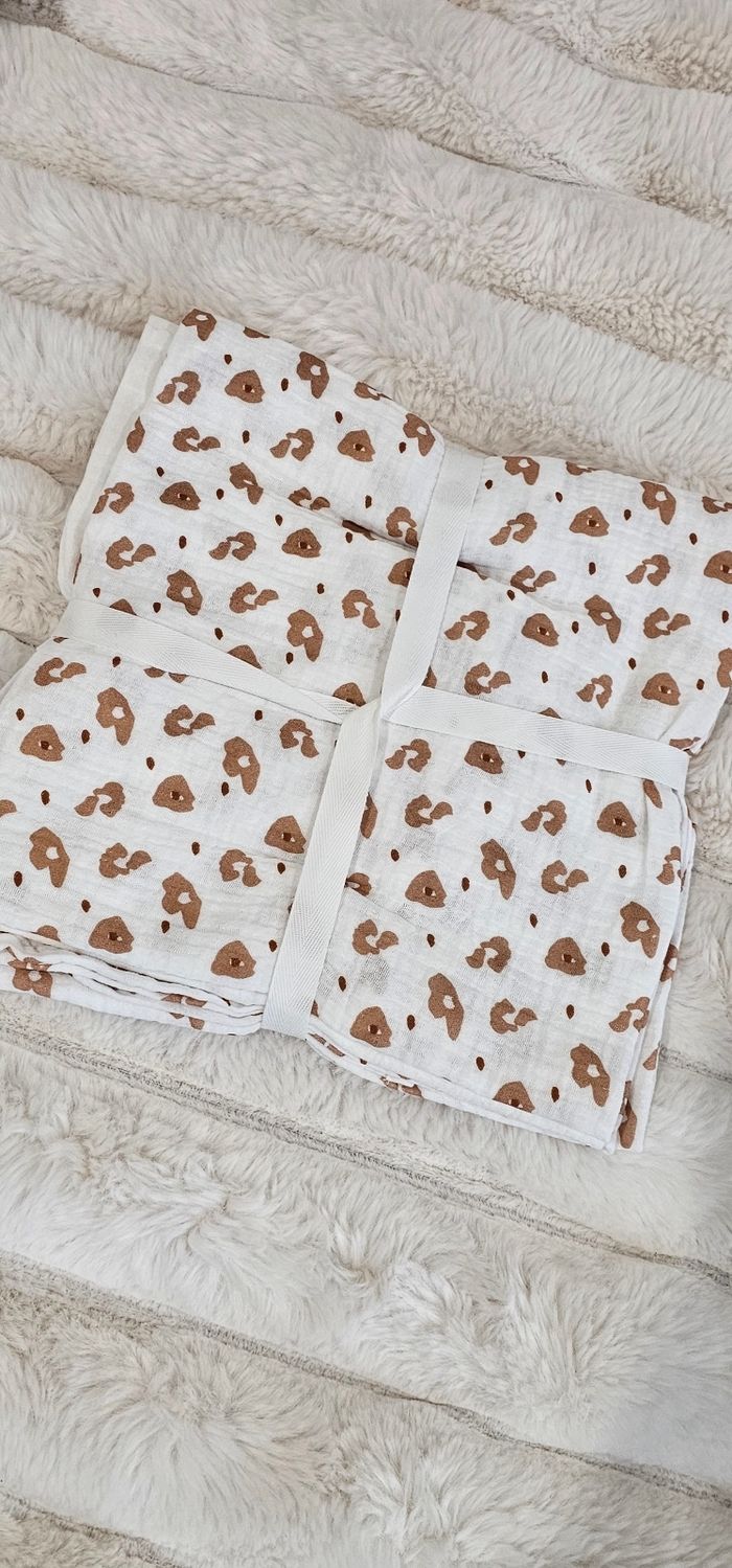 Lot de 3 langes 100% coton Noukie's Neufs - photo numéro 3