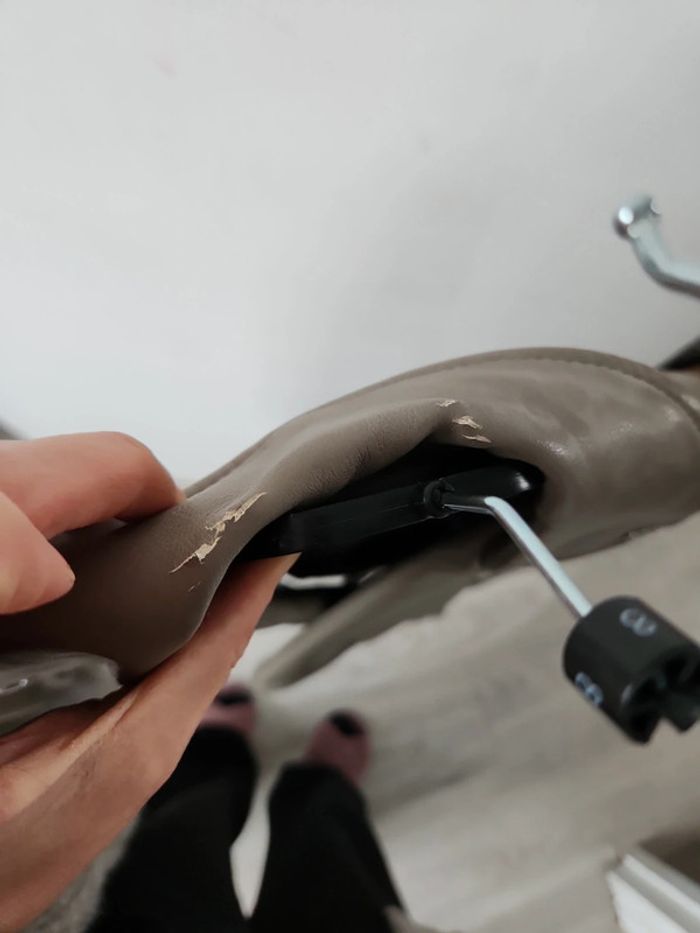 Veste simili cuir grise - photo numéro 4