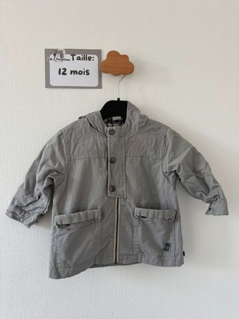 Veste grise - taille 12 mois 🌼