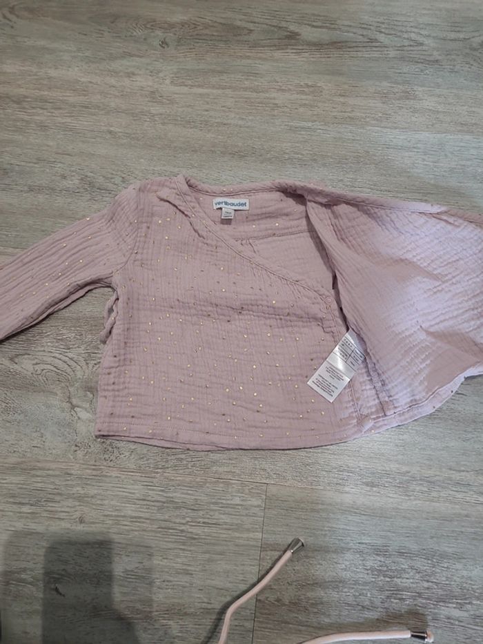 Haut cache coeur mauve et jean - photo numéro 3