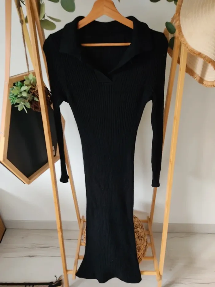 Robe longue noire Taille Unique