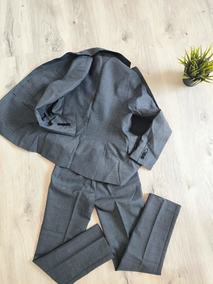 Costume garçon Zara Boys gris 9-10 ans / 140 cm - Extrafine Wool - Tailored Fit - photo numéro 13