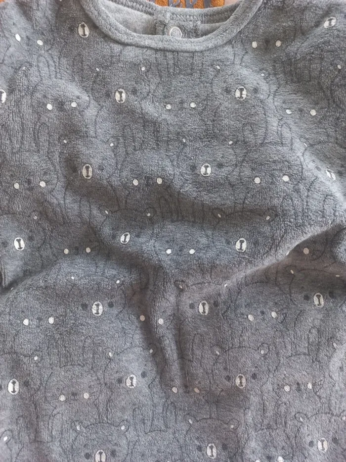 Lot 6 pyjamas velour 9 mois - photo numéro 6