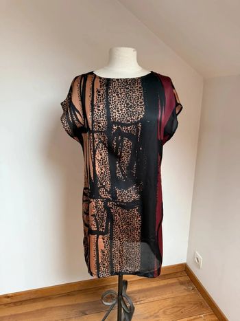 Superbe robe ou Tunique longue fluide satinée Promod 🌸