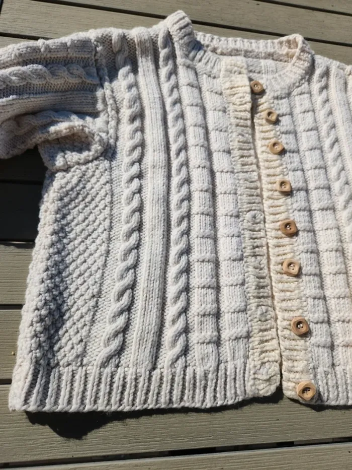 Veste pull en laine garçon 10 ans - photo numéro 2
